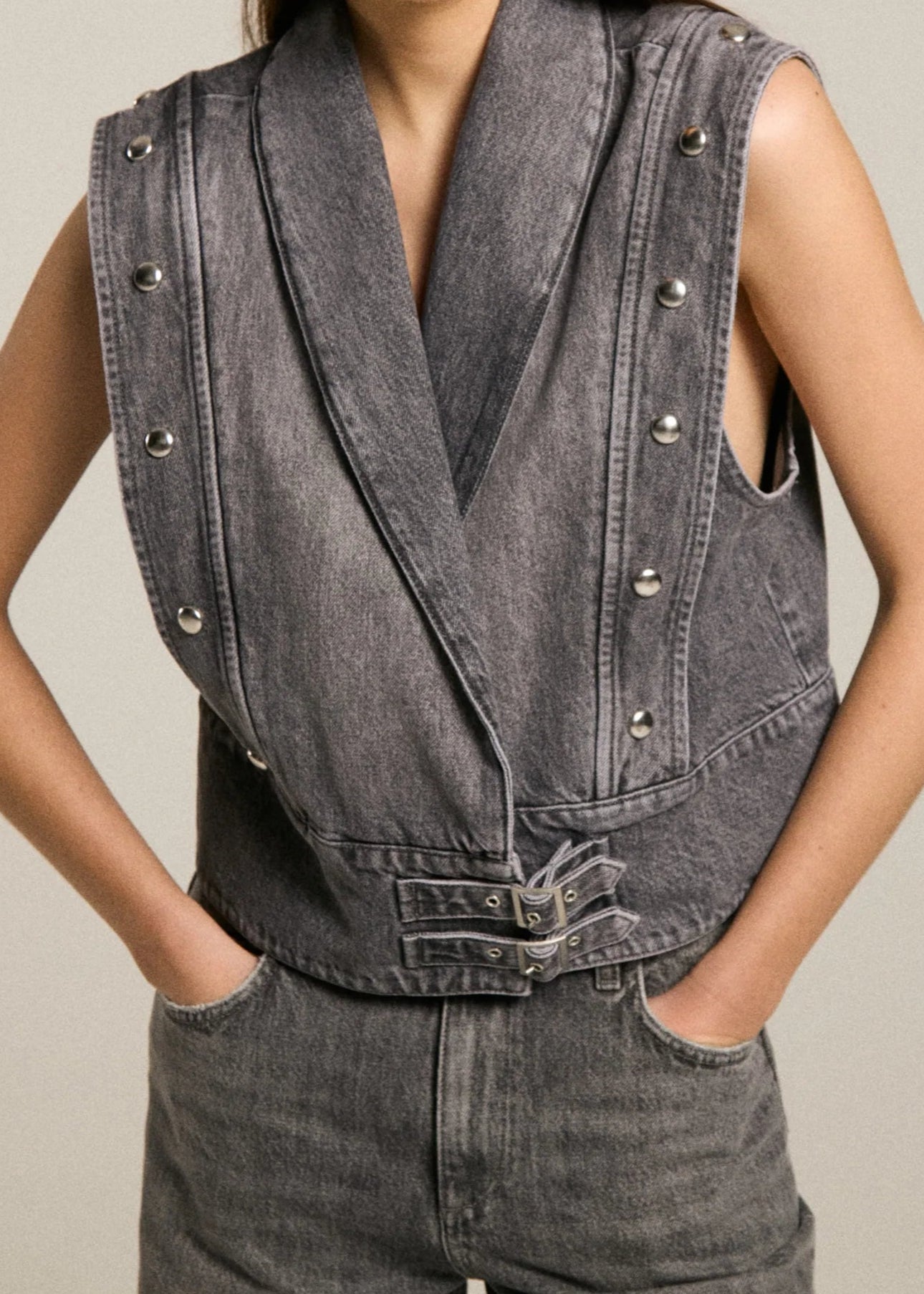 Homage - Waistcoat With Belt and Studs