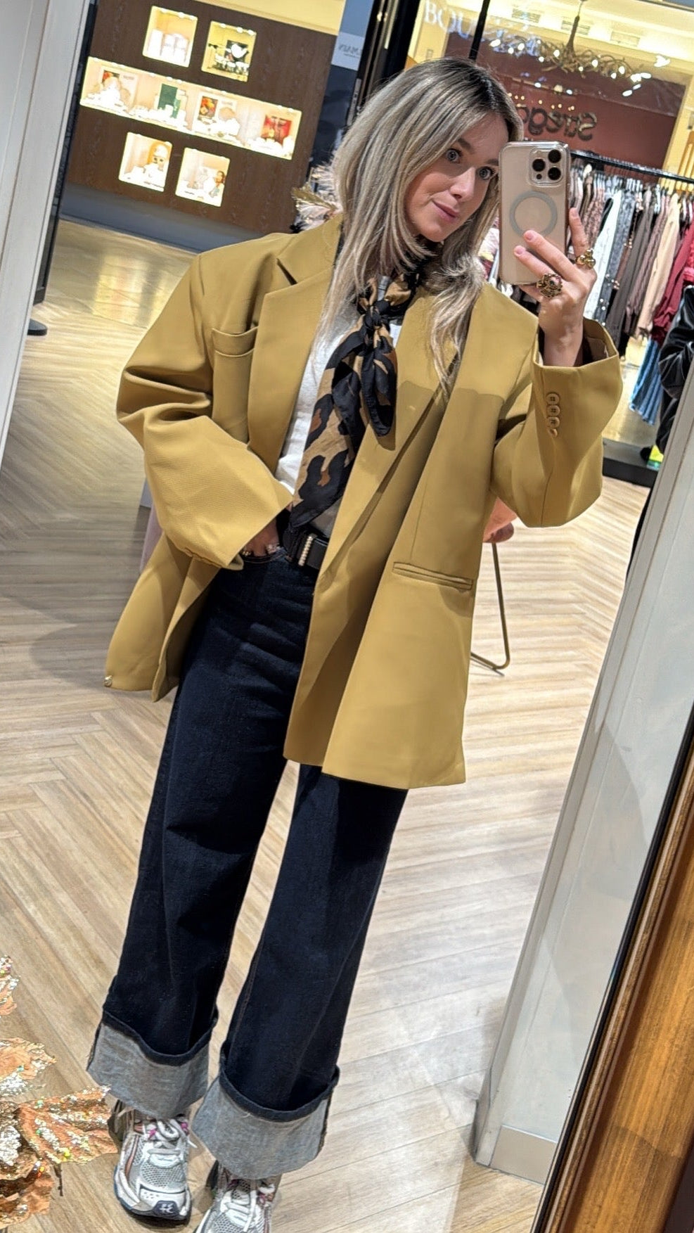 Oversized blazer - Okergeel