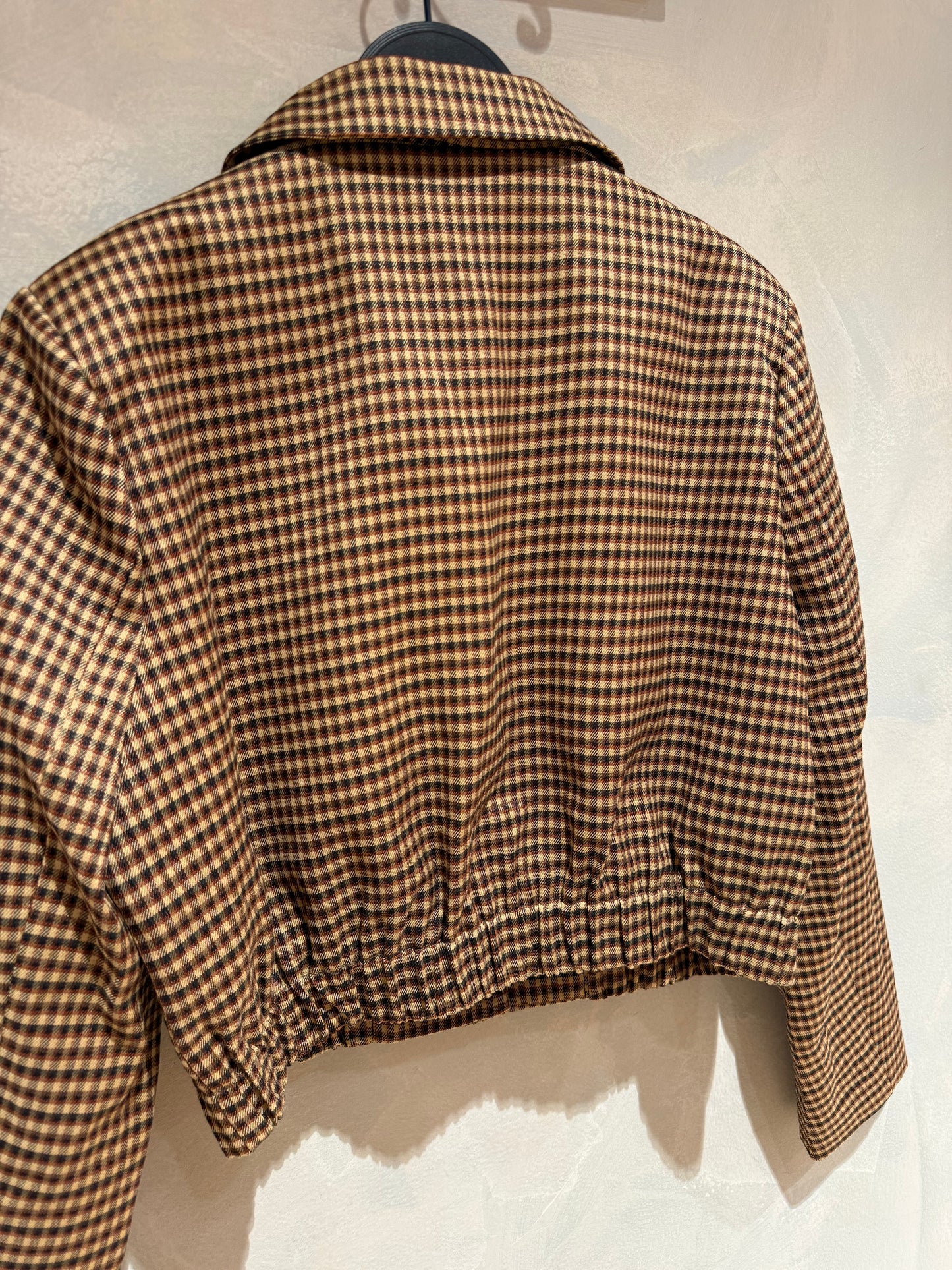 Check print blazer