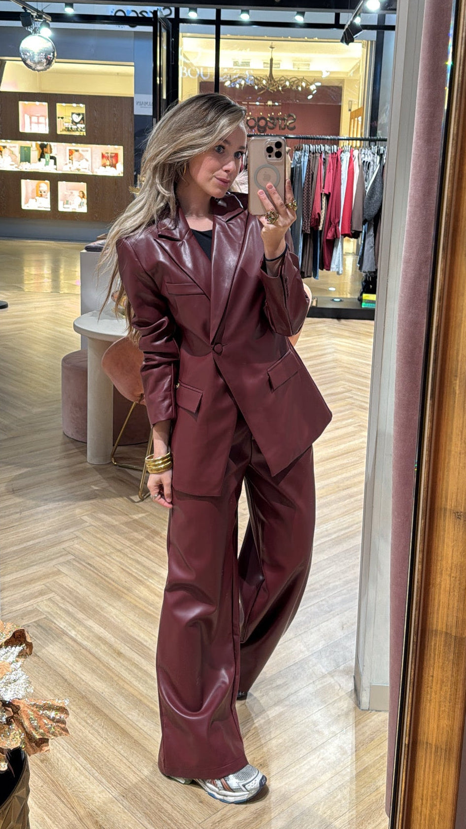 Pu pantalon - Bordeaux