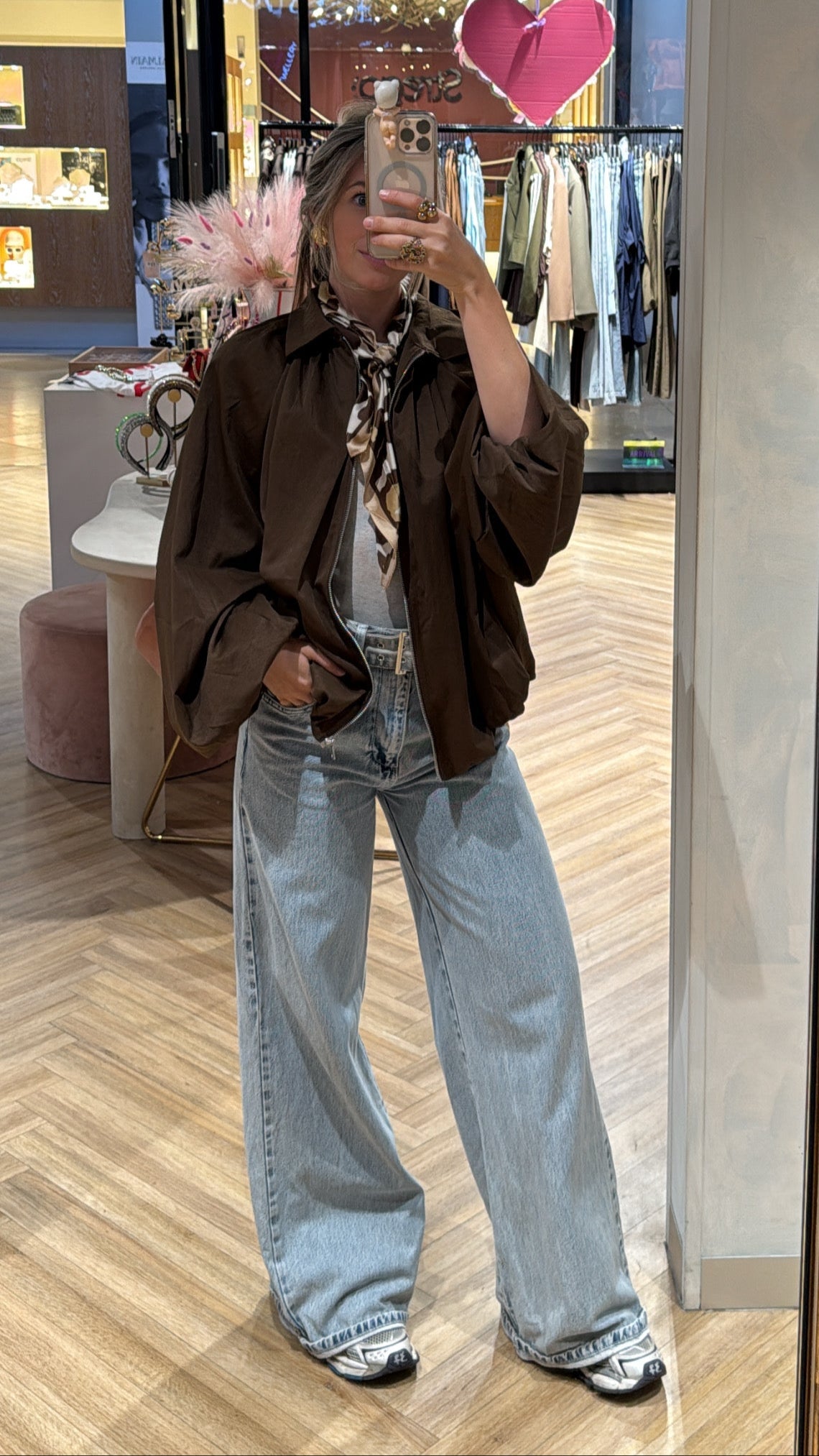 Oversized jacket - Brown