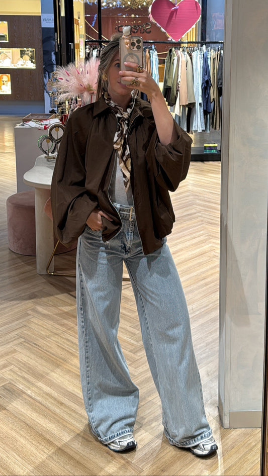 Oversized jacket - Brown