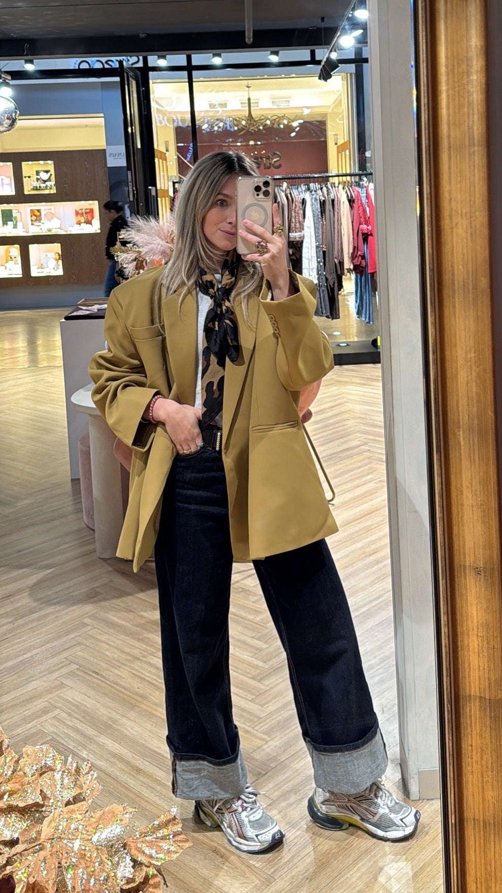 Oversized blazer - Okergeel