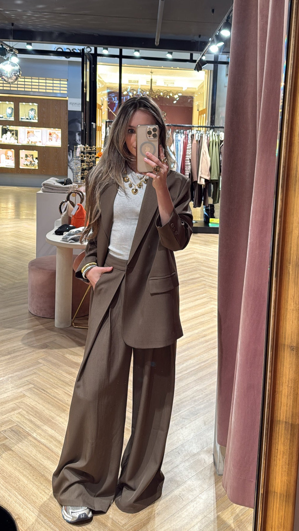 Straight blazer - brown