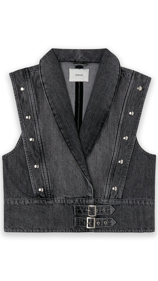 Homage - Waistcoat With Belt and Studs