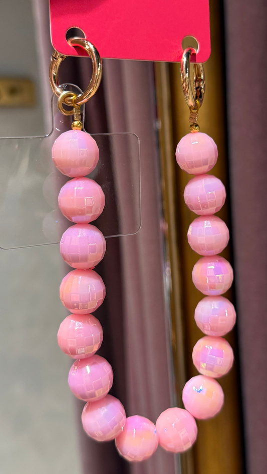 Telefoonkoord roze - Discobal