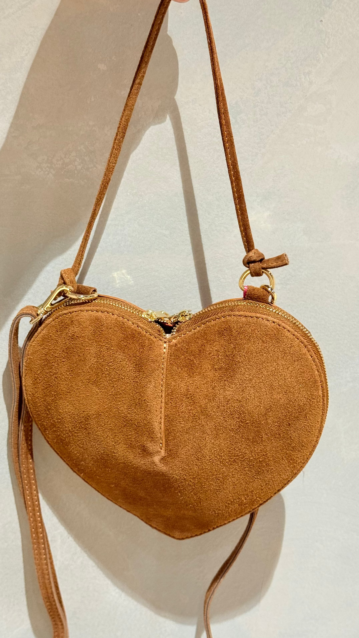 Suede bag - Heart