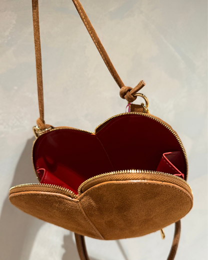 Suede bag - Heart