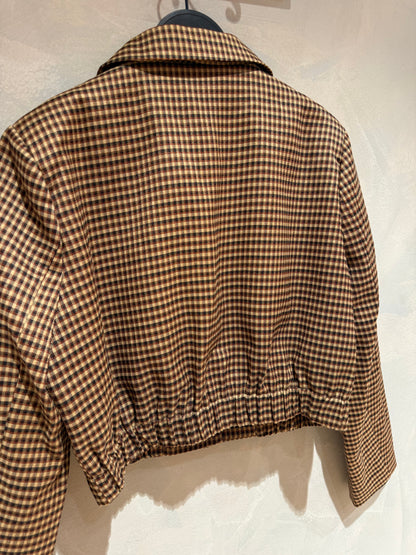 Check print blazer