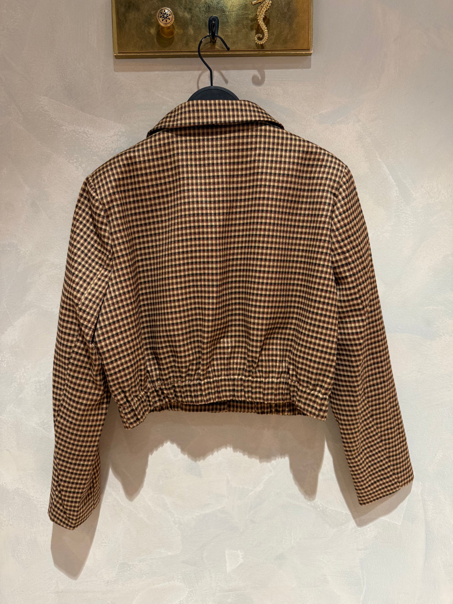 Check print blazer