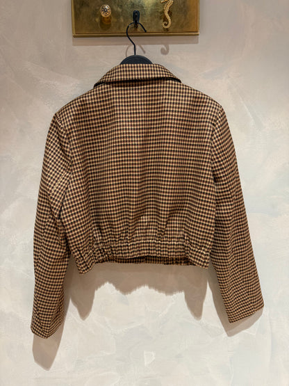 Check print blazer