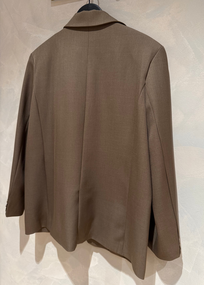 Straight blazer - brown