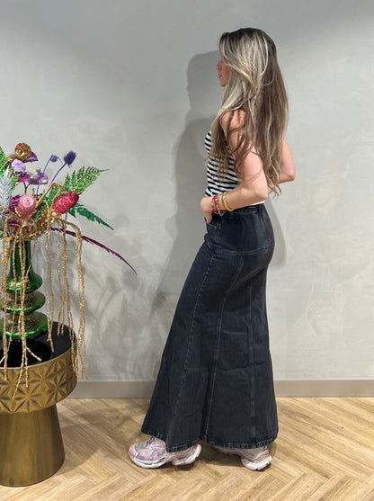 NAKD Grijze Denim Maxi Rok LOU VE Boutique