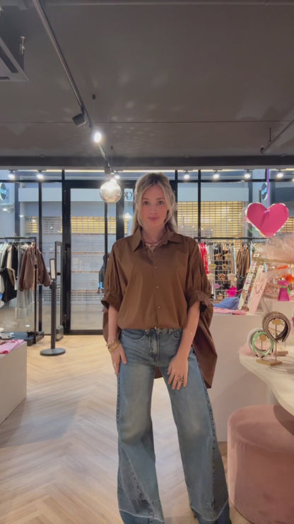 Blouse katoen - Korte mouw