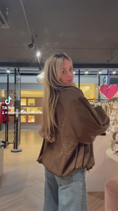 Oversized jacket - Brown